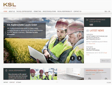 Tablet Screenshot of kslmining.com